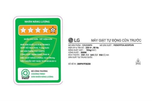 Máy giặt LG AI DD Inverter 15 kg F2515SNTG