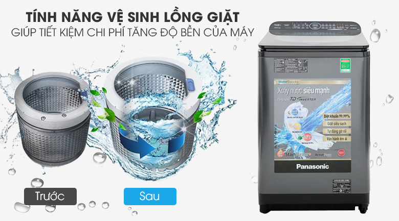 NA-FD10VR1BV tự vệ sinh lồng giặt