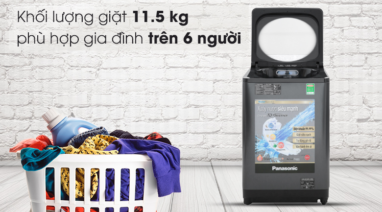 Panasonic NA-FD11VR1BV có khối lượng giặt 11,5 Kg