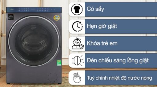 Máy giặt sấy Aqua Inverter 15 Kg AQD-DH1500G.PP