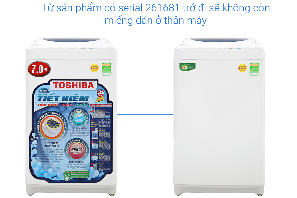 Máy giặt Toshiba 7 kg AW-A800SV WB