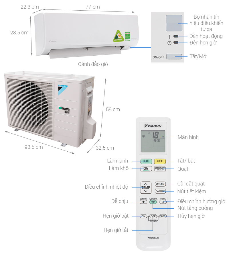 Máy lạnh Daikin Inverter 2 HP FTKQ50SVMV