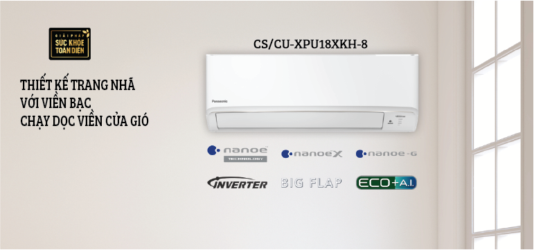 Điều hòa Panasonic 1 chiều inverter 18.000BTU XPU18XKH-8
