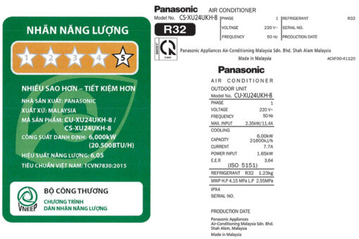 Máy lạnh Panasonic Inverter 2.5 HP CU/CS-XU24UKH-8