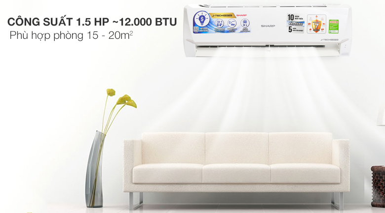 Máy lạnh Sharp Inverter 1.5 HP AH-X12VEW