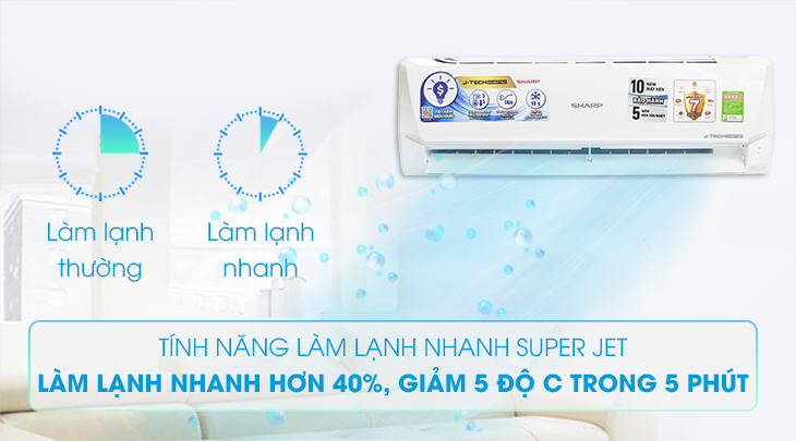 Máy lạnh Sharp Inverter 1.5 HP AH-X12VEW