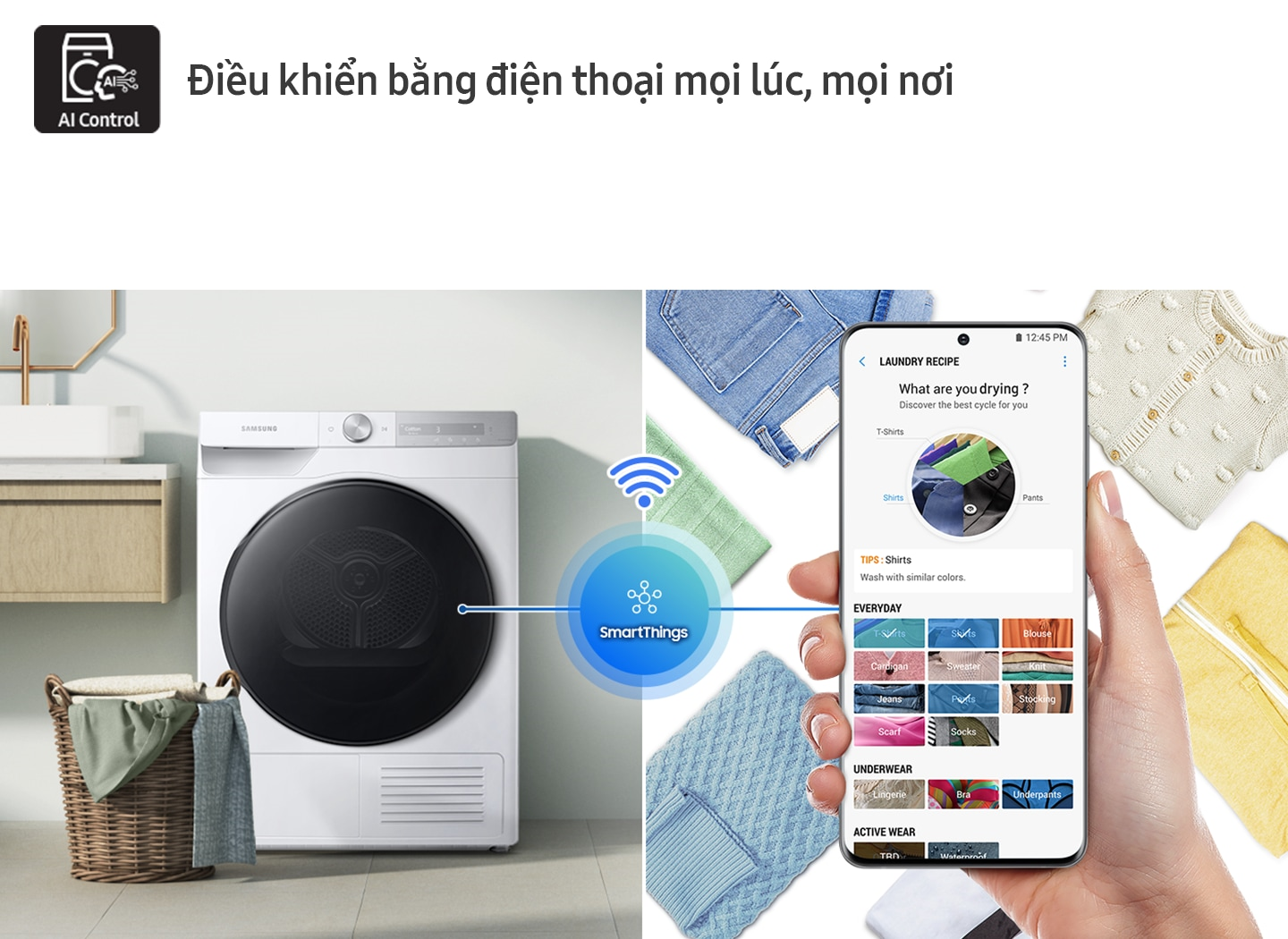 Máy sấy thông minh Samsung AI Heatpump 9kg DV90T7240BH