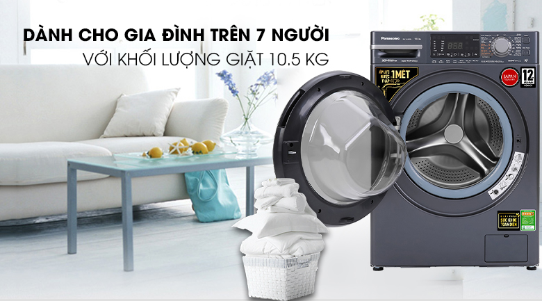 Máy giặt Panasonic Inverter 10.5 Kg NA-V105FX2BV