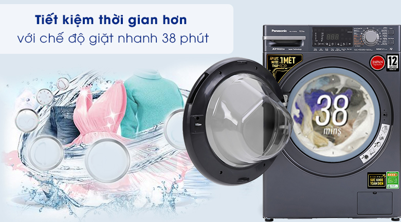Máy giặt Panasonic Inverter 10.5 Kg NA-V105FX2BV