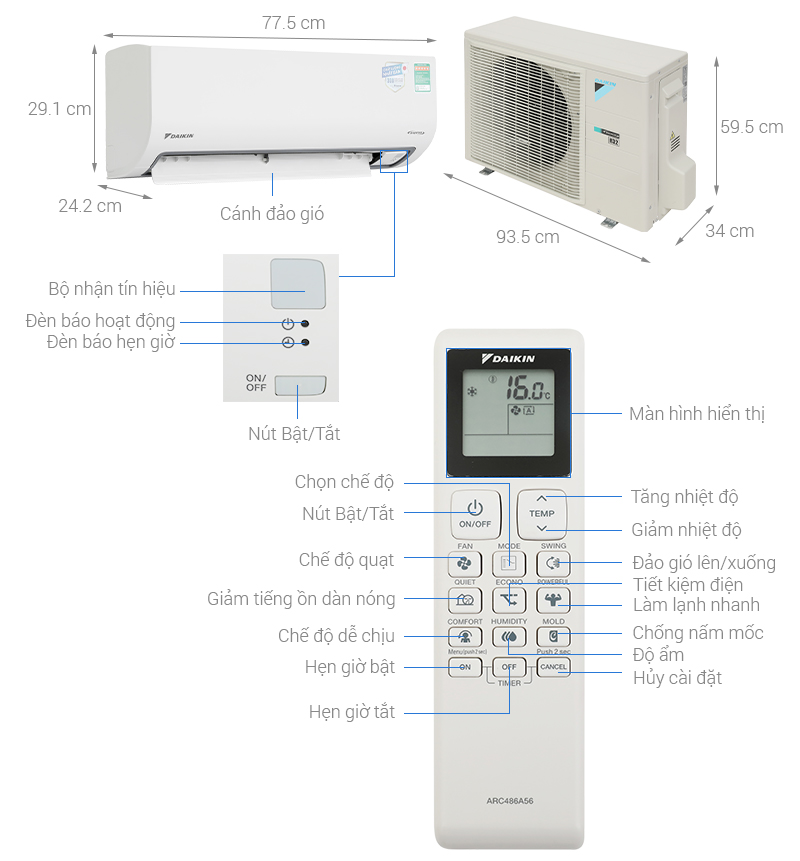 Máy lạnh Daikin Inverter 2.5 HP FTKB60ZVMV