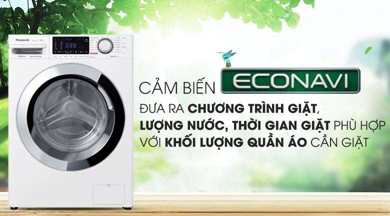 Máy giặt Panasonic 10 Kg Inverter NA-V10FG1WVT với công nghệ Ecovina