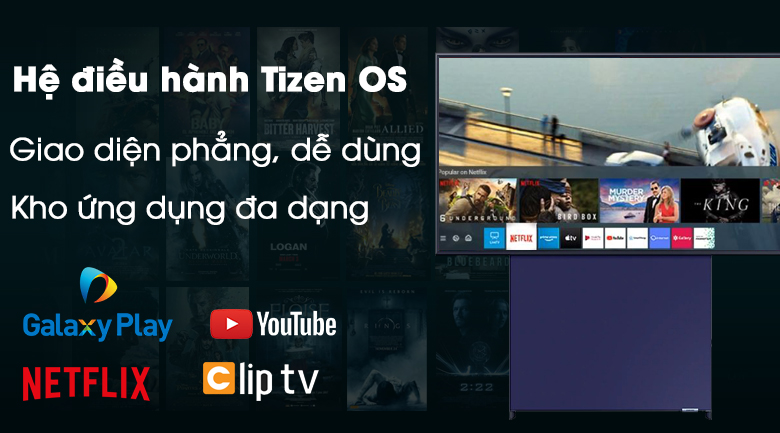 Smart Tivi Màn Hình Xoay The Sero QLED Samsung 4K 43 inch QA43LS05T