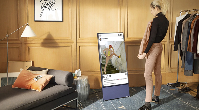 Smart Tivi Màn Hình Xoay The Sero QLED Samsung 4K 43 inch QA43LS05T