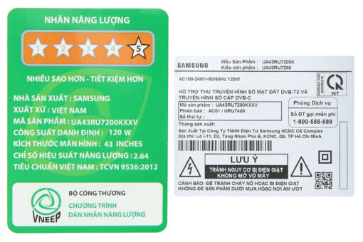 Smart Tivi Samsung 4K 43 inch UA43RU7200