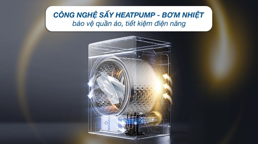 Sử dụng cơ chế sấy bơm nhiệt