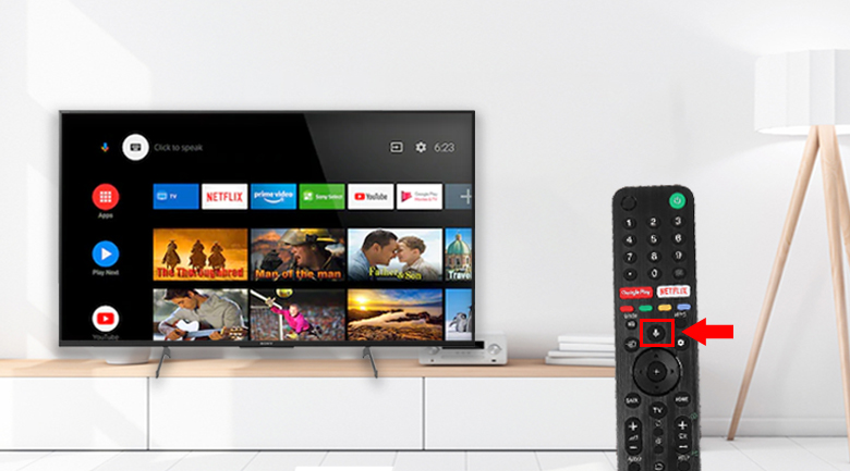 Remote thông minh và trợ lý ảo Google Assistant - Android Tivi Sony 4K 49 inch KD-49X8500H Remote thông minh và trợ lý ảo Google Assistant - Android Tivi Sony 4K 49 inch KD-49X8500H