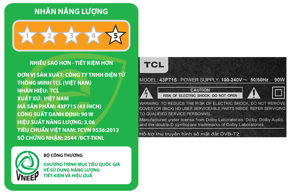 Android Tivi TCL 43 inch 43P715 mới 2020