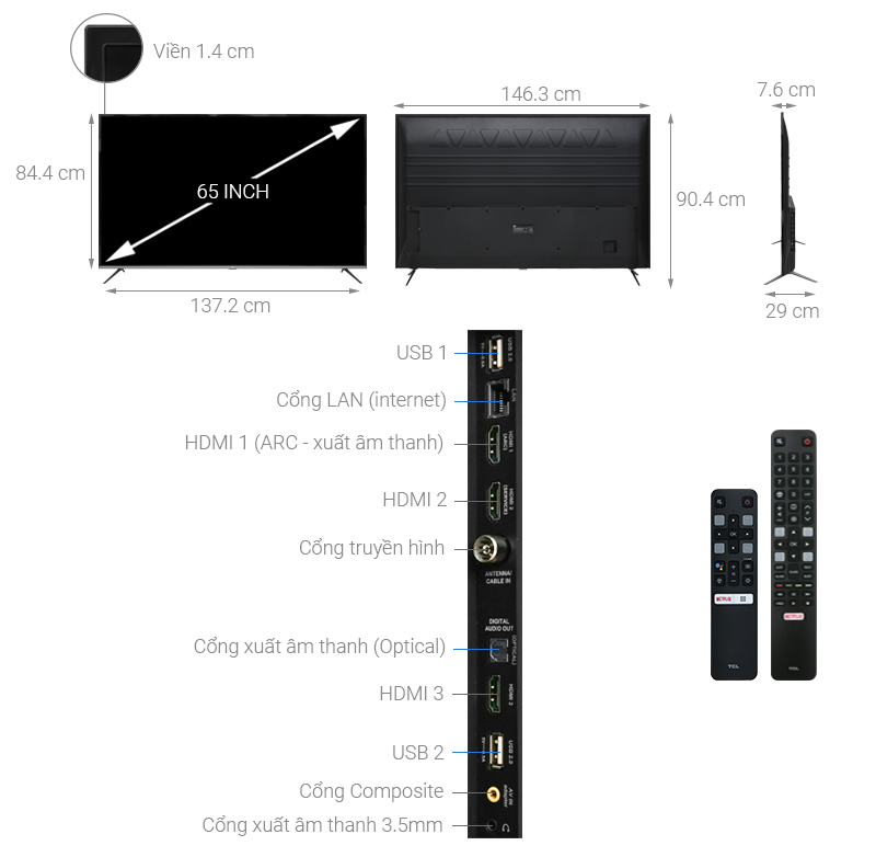 Android Tivi TCL 4K 65 inch L65P8