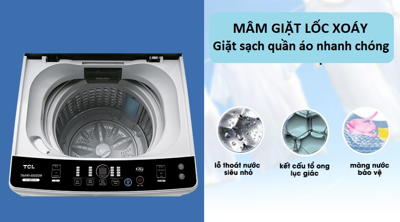 Máy giặt TCL 8 Kg TWA80-B302GM