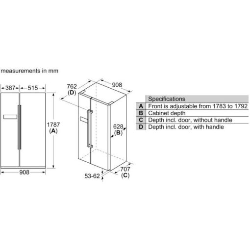 Tủ Lạnh 2 cánh Bosch 580 lít KAN93VIFPG Serie 4