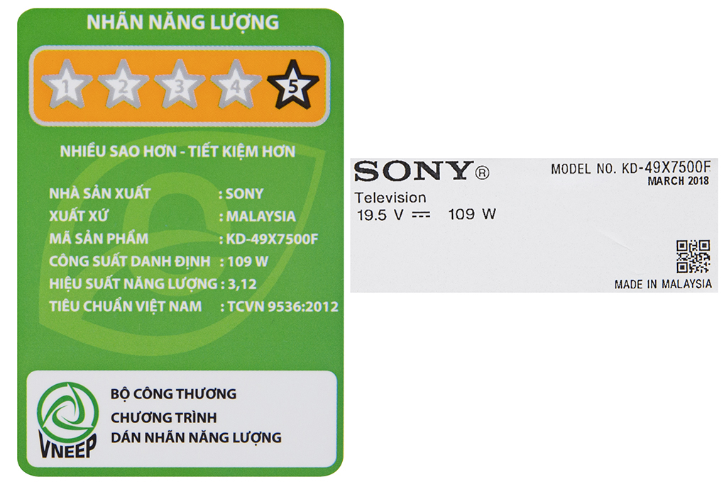 Android Tivi Sony 4K 49 inch KD-49X7500F