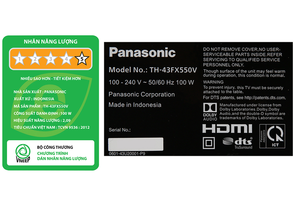 Android Tivi Panasonic 4K 43 inch 43FX550V