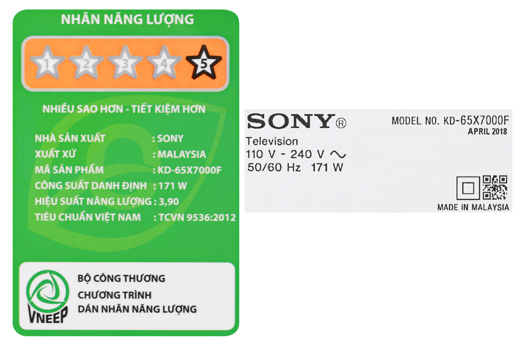 Smart Tivi Sony 4K 65 inch KD-65X7000F