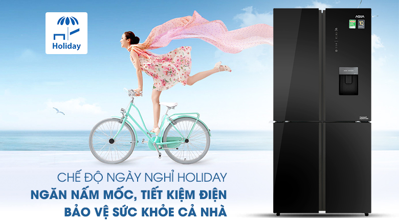 Tủ lạnh Aqua Inverter 456 lít AQR-IGW525EM GB