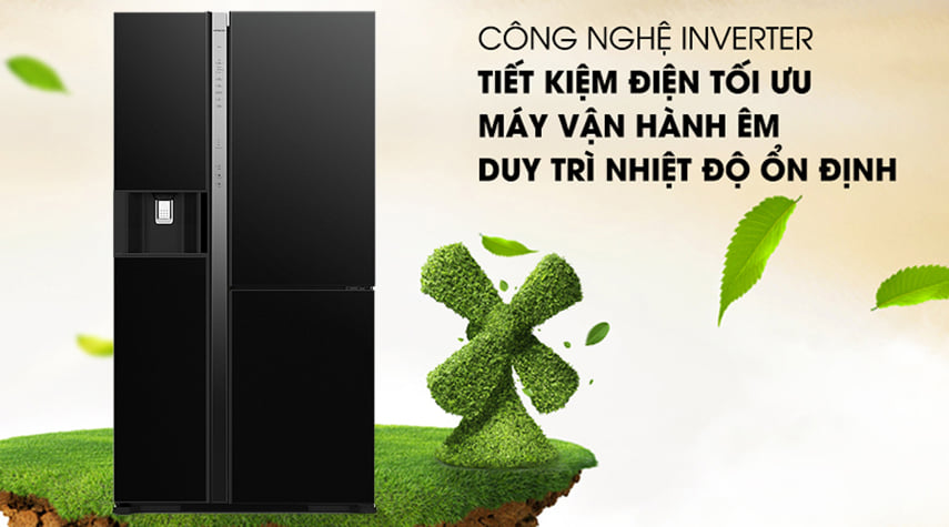Tủ lạnh Hitachi R-MX800GVGV0 GBK 569 lít 3 cánh Inverter