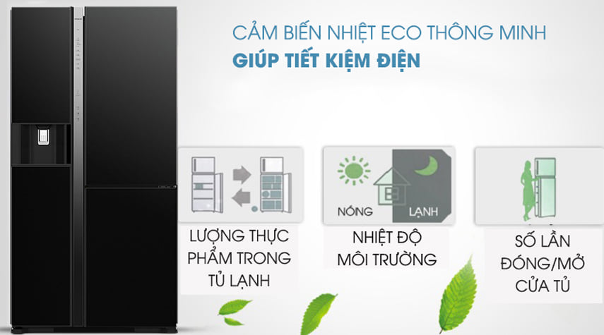 Tủ lạnh Hitachi R-MX800GVGV0 GBK 569 lít 3 cánh Inverter