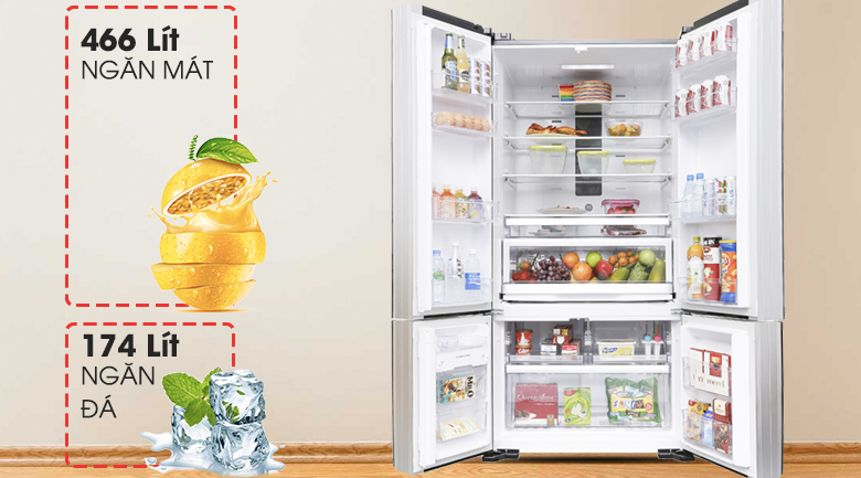 Tủ lạnh Hitachi Inverter 640 lít R-WB800PGV5 GBK