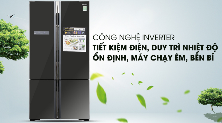 Tủ lạnh Hitachi Inverter 640 lít R-WB800PGV5 GBK