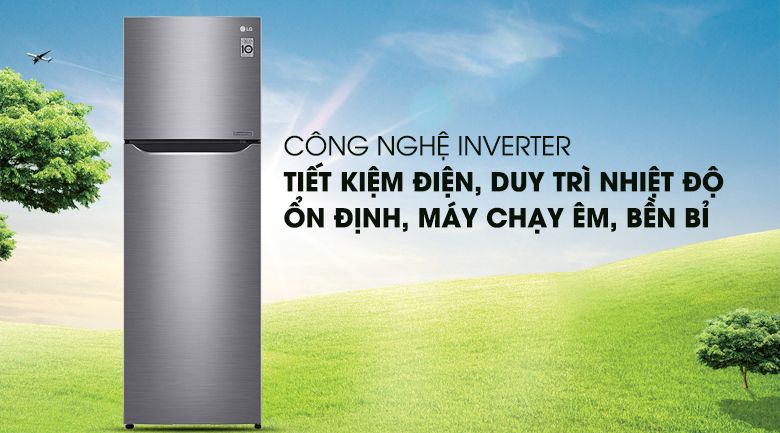Tủ Lạnh LG Inverter 2 Cánh GN-B255S 255 Lít