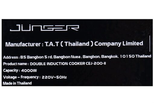 Bếp từ 2 vùng nấu Inverter Junger CEJ-200-II 4000W