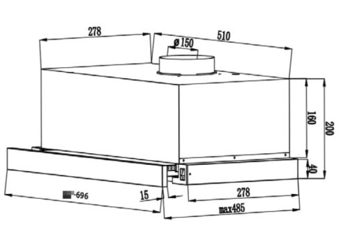 Hút Mùi Âm Tủ Canzy CZ-700GH