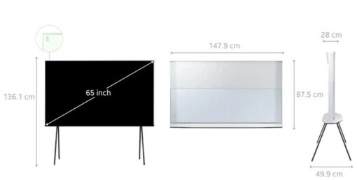 Smart Tivi Samsung The Serif 65LS01D QLED 4K 65 inch