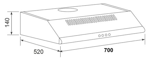 Máy hút mùi âm tủ 70cm Eurosun EH-70C18V