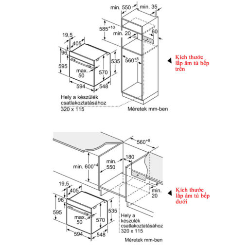 Lò Nướng Bosch 71L HBA534EB0 serie 4