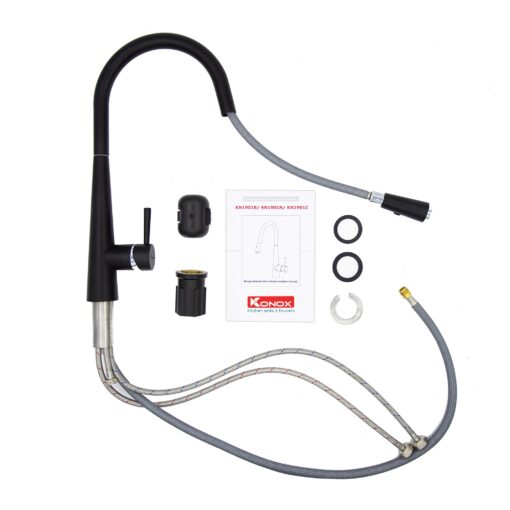 Vòi rửa Konox dây rút KN1901B nóng lạnh