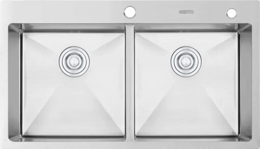 Chậu rửa 2 hố 84cm Gento GT04-8448C inox 304
