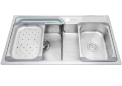 Chậu rửa Inox 2 hố Malloca 85cm MS 1028N