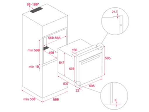 Lò nướng Teka HLB 8415 BK 71 lít