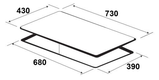 Bếp điện từ 2 vùng nấu Kaff KF-FL105IC