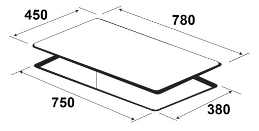 Bếp từ 3 vùng nấu Kaff KF-IG3001II 5500W