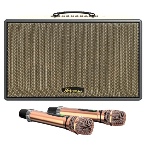 Loa xách tay Paramax Saga Cream bass 20cm 300W kèm 2 micro