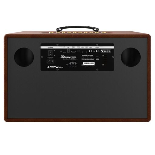 Loa xách tay Paramax Saga Brown bass 20cm 300W 16kg kèm 2 micro