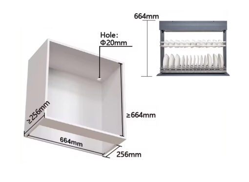 Giá nâng hạ bát đĩa điện tự động Eurogold EMP800 80cm 30kg