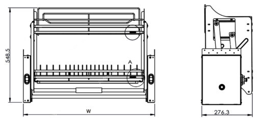 Giá bát đĩa Eurogold nâng hạ inox 304 EUI304180 76.5cm