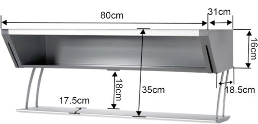 Giá gia vị 2 tầng lắp đáy tủ trên Eurogold EV2190 90cm