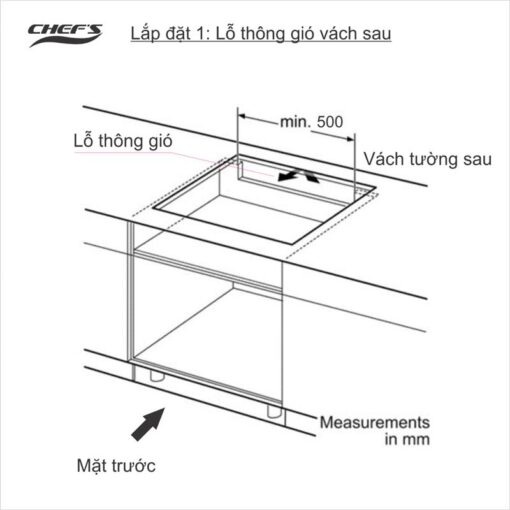 Bếp từ 2 vùng nấu Chef's MID2009I Inverter kính Ceramic 4400W